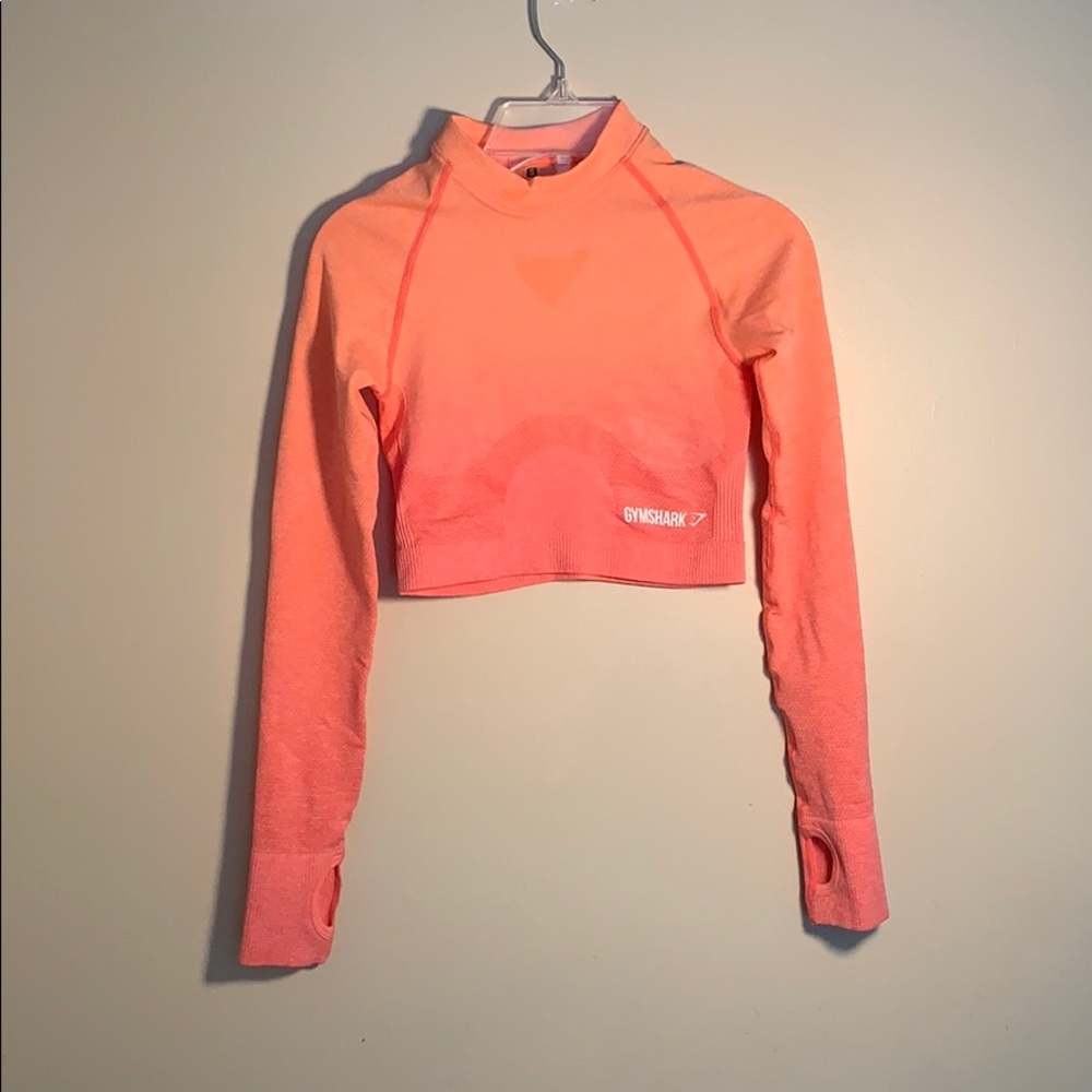 Gymshark “seamless” ombré long sleeve crop top